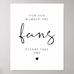 ADELLA Minimal Ta ett Fläkt Bröllop-tecken Poster