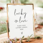 ADELLA Minimalist Lucky i Kärlek-tecken Poster<br><div class="desc">Den här lyckan med kärlek-tecknet har ett edgy handskrivet teckensnitt och modern minimalistisk design. Ändra enkelt färg och redigera *de flesta formuleringarna* för att uppfylla behoven i tillfälle. Det här tecknet är perfekt för din contemporary, minimalistiska eller moderna dusch i bröllop, möhippa eller par. Para med ytterligare artiklar från ADELLA-samlingen...</div>