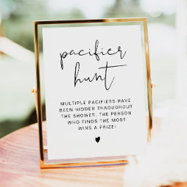 ADELLA Minimalist Nappar Hunt Baby Shower Game Poster