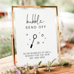 ADELLA Minimalistisk Bubbel Avskeds Bröllopsskylt Poster