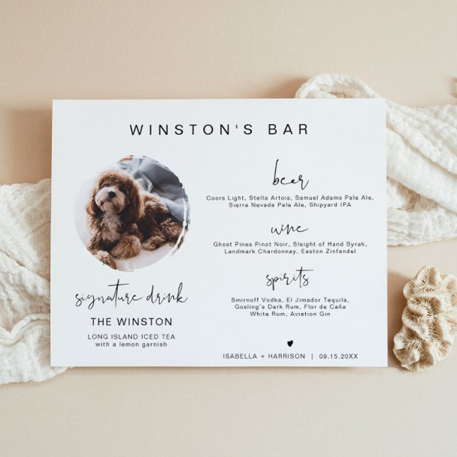 ADELLA Modern 1 Foto Husdjur Signaturdryck Barskyl Poster (Skapare uppladdad)