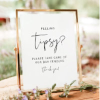 ADELLA Modern Feeling Tipsy-skylt, Tip Bartender