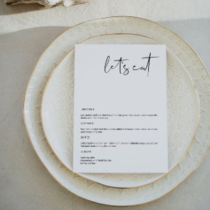 ADELLA - Modern minimal 5 x 7-tums Låt oss Eat Men Meny