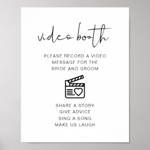 ADELLA Modern Minimal Bröllop-videosignatur Poster