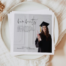 ADELLA Modern Minimal Roligt Facts Studentfest Pappersservett