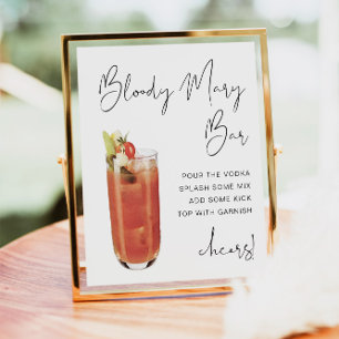 ADELLA Modern Minimalist Bloody Mary Barskylt Poster