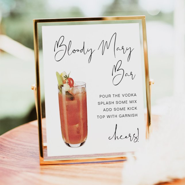 ADELLA Modern Minimalist Bloody Mary Barskylt Poster (Skapare uppladdad)