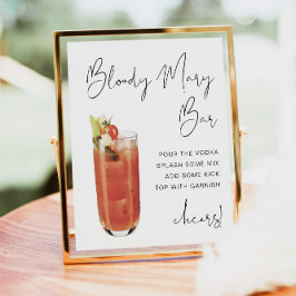 ADELLA Modern minimalist Bloody Mary Pub-tecken Poster