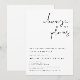 ADELLA Modern Minimalist Bröllopsbyte av Planer Inbjudningar