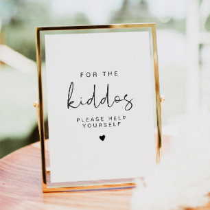 ADELLA Modern Minimalist Kiddos Bord-tecken Inbjudningar