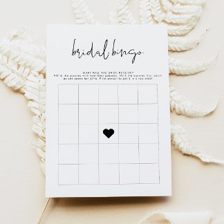 ADELLA Modern Minimalist Möhippa Bingo Game Inbjudningar