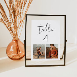 ADELLA Modern Minimalist Photo Bordsnummer Card