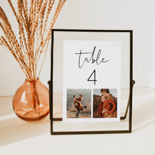 ADELLA Modern Minimalist Photo Bordsnummer Card