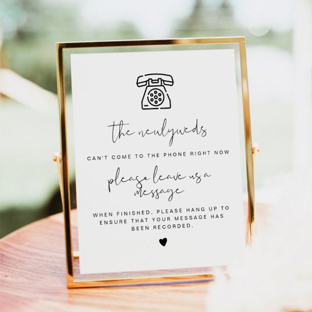 ADELLA Modern Minimalist Telefon Guestbook-tecken Poster (Skapare uppladdad)