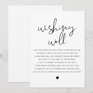 ADELLA Modern Minimalist Wishing well Sign Inbjudningar