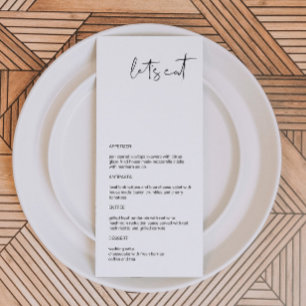 ADELLA - Modern minimalistisk Låt oss Eat Menu Edg Meny