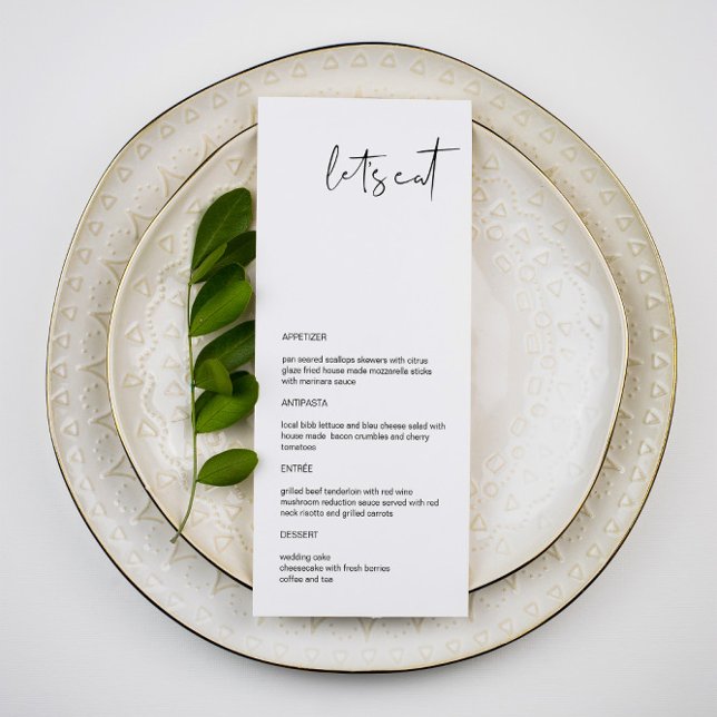 ADELLA - Modern minimalistisk Låt oss Eat Menu Edg Meny (Skapare uppladdad)