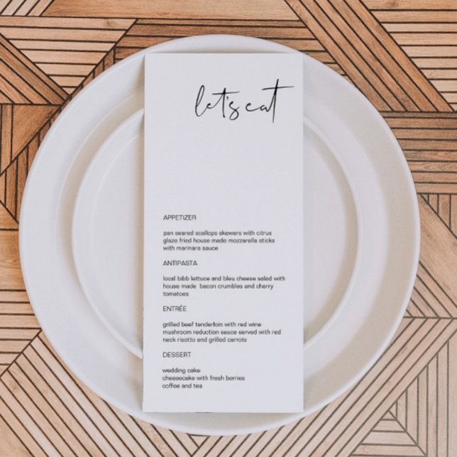 ADELLA - Modern minimalistisk Låt oss Eat Menu Edg Meny (Skapare uppladdad)