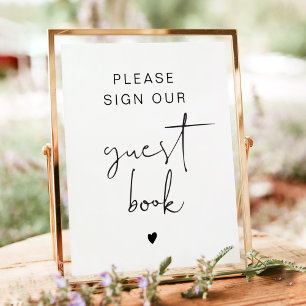 ADELLA - Modern, minimalistisk meny för Låt oss mi Poster