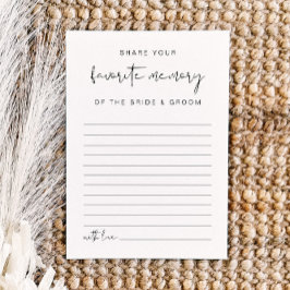 ADELLA Modern minimalistiskt favoritminnesspel Inbjudningar