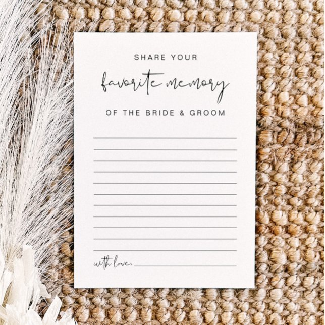 ADELLA Modern minimalistiskt favoritminnessspel Inbjudningar (Skapare uppladdad)