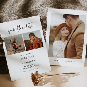 ADELLA Modern minimalistiskt foto Spara datuminfor Inbjudningar