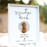ADELLA Modern Minimum 1 Photo Pet Namnteckning dry Poster<br><div class="desc">Det här namnteckning ett dryckestecken med ett fotofack,  ett edgy handskrivet teckensnitt och en modern minimalistisk design. Ändra enkelt teckensnittet och bakgrunden till färg för att matcha din händelse. Detta tecken är perfekt för att lägga till antingen ett foto av brudgummen,  brudgummen,  njurarna eller ditt favorithusdjur.</div>