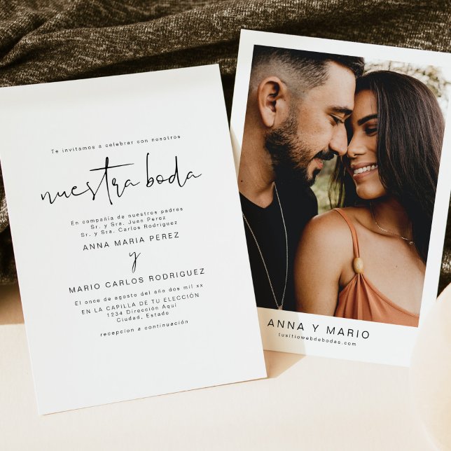 ADELLA Neustra Boda Editable Spain Bröllop Inbjudningar (Skapare uppladdad)