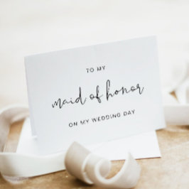 ADELLA på mitt Bröllopsdag-kort till Maid of honor Tack Kort
