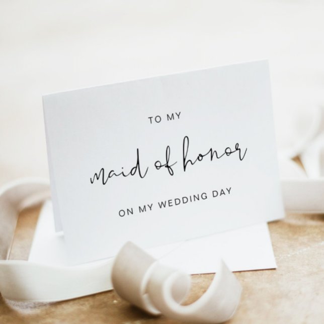 ADELLA på mitt Bröllopsdag-kort till Maid of honor Tack Kort (Skapare uppladdad)