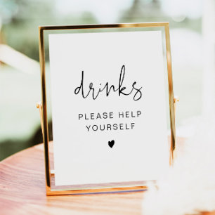 ADELLA Simple Modern Minimalist Drinks Pub Poster