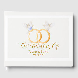 ADELLE Simple Dusk Blue Couple Bröllop Gästböcker