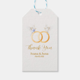 ADELLE Simple Dusk Blue Couple Bröllop Presentetikett