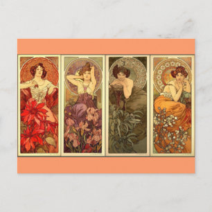 Ädelstenar - Art nouveau Vykort