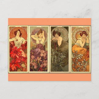Ädelstenar - Art nouveau Vykort