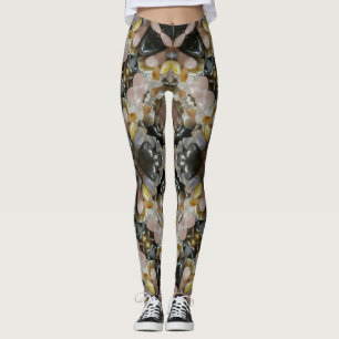 Ädelstenar och krystdjur Mandala Fractal Leggings