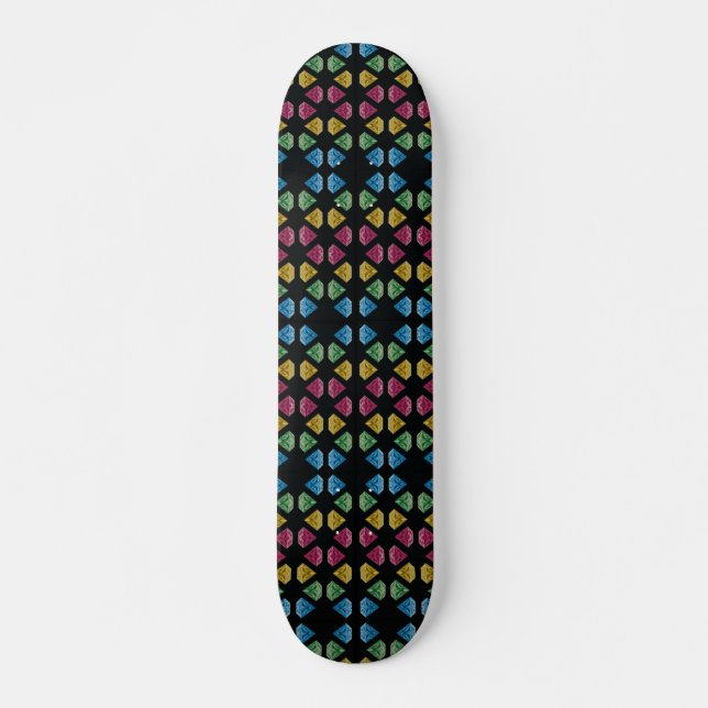 Ädelstenar Skateboard Bräda 19,5 Cm (Framsida)