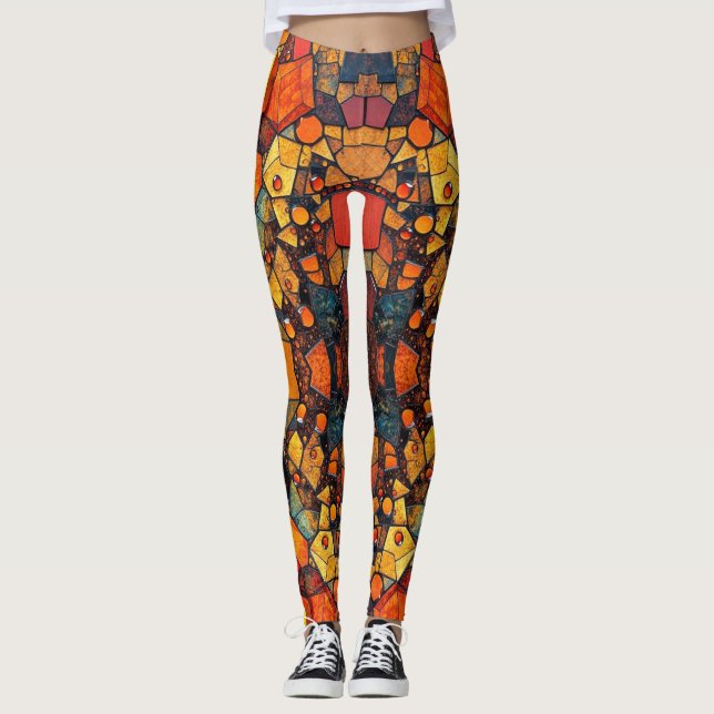 ädelstenscollage leggings (Framsida)