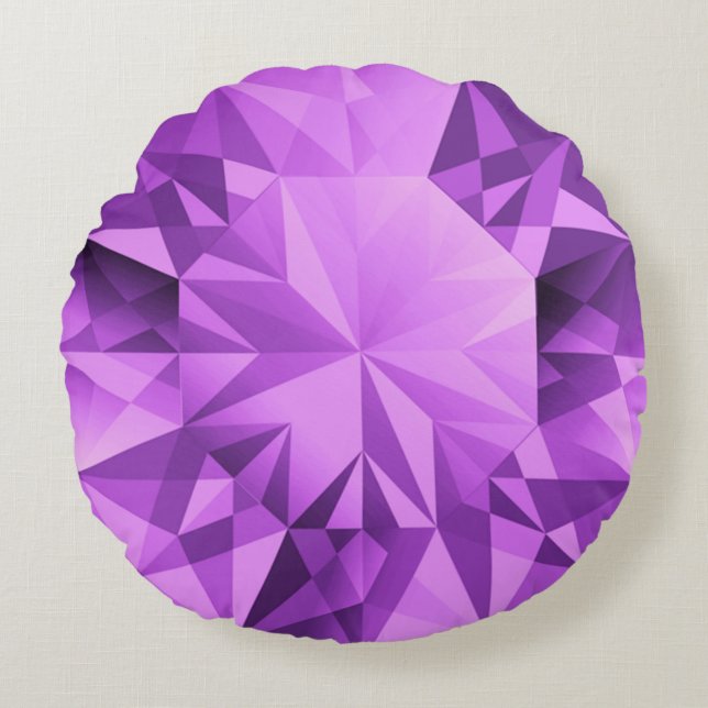 Ädelstensdesign Rund Kudde (Framsidan)