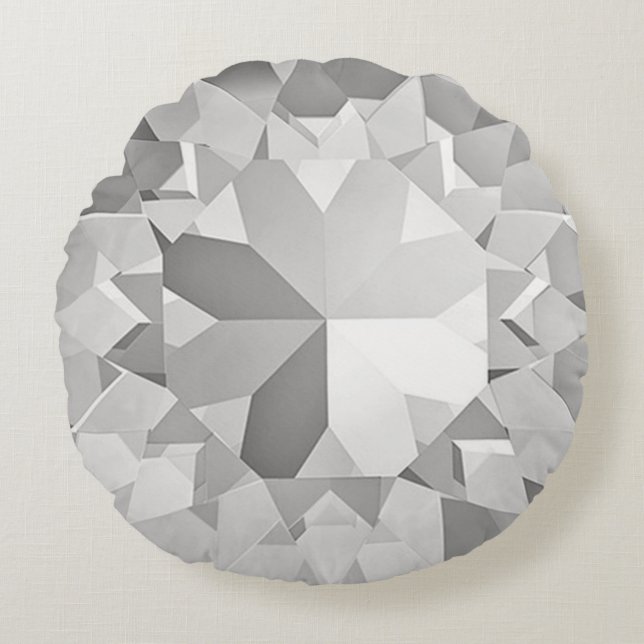 Ädelstensdesign Rund Kudde (Framsidan)