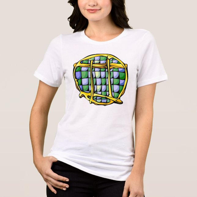 Ädelstensfärgad Gemini-symbol T-shirt (Framsida)