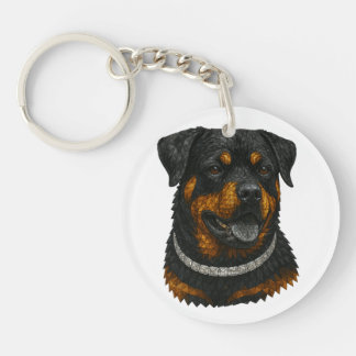 Ädelstensmosaik Rottweiler Porträtt
