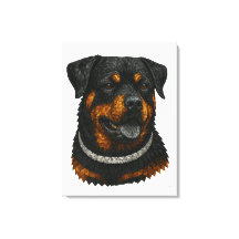 Ädelstensmosaik Rottweiler Porträtt