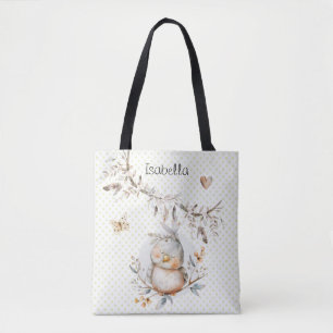 Ädelt Baby Bird Watercolor Tygkasse