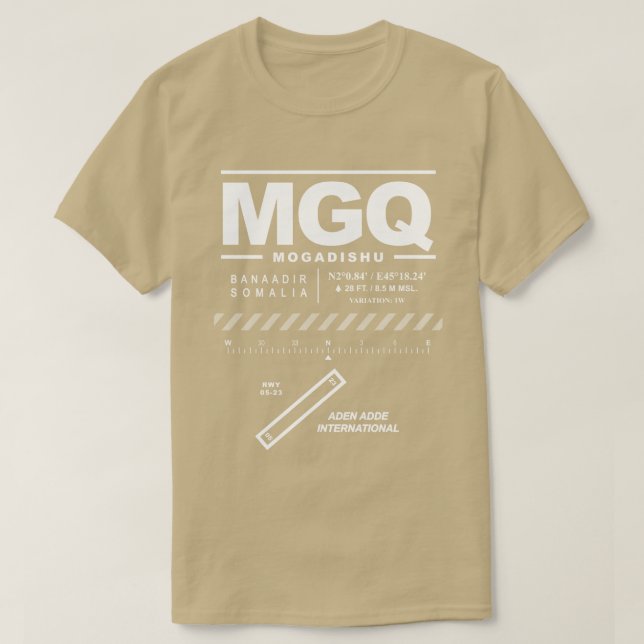 Aden Adde Internationell flygplats MGQ T-Shirt (Design framsida)
