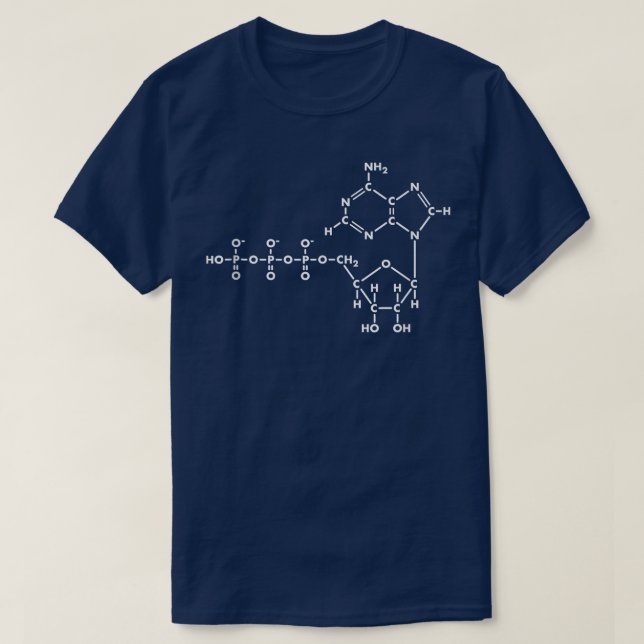 Adenosintrifosfat ATP Organic Chemistry T Shirt (Design framsida)