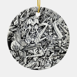 Adept, eller, en Freakish-omvandling Julgransprydnad Keramik