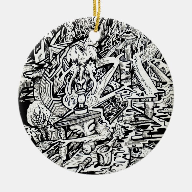 Adept, eller, en Freakish-omvandling Julgransprydnad Keramik (Framsidan)