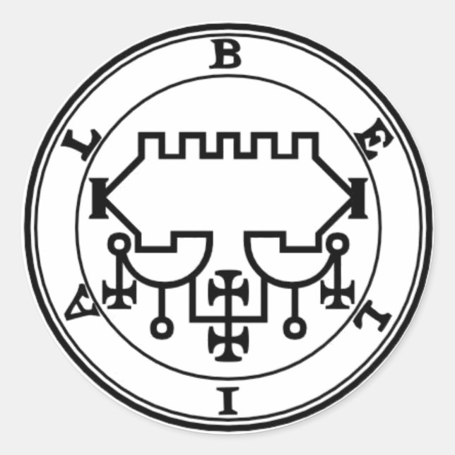 Adesivo Belial Goétia Runt Klistermärke (Framsida)