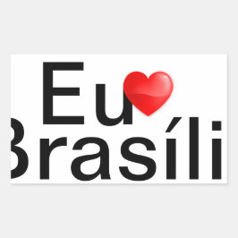 Adesivo Brasília Brasil Rektangulärt Klistermärke